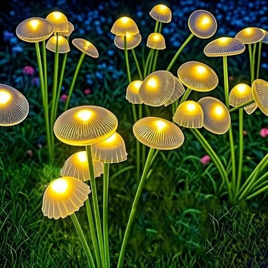 5 Watt 8 LED Solar Mushroom Garden Solar Light