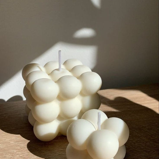 White Bubble Candle