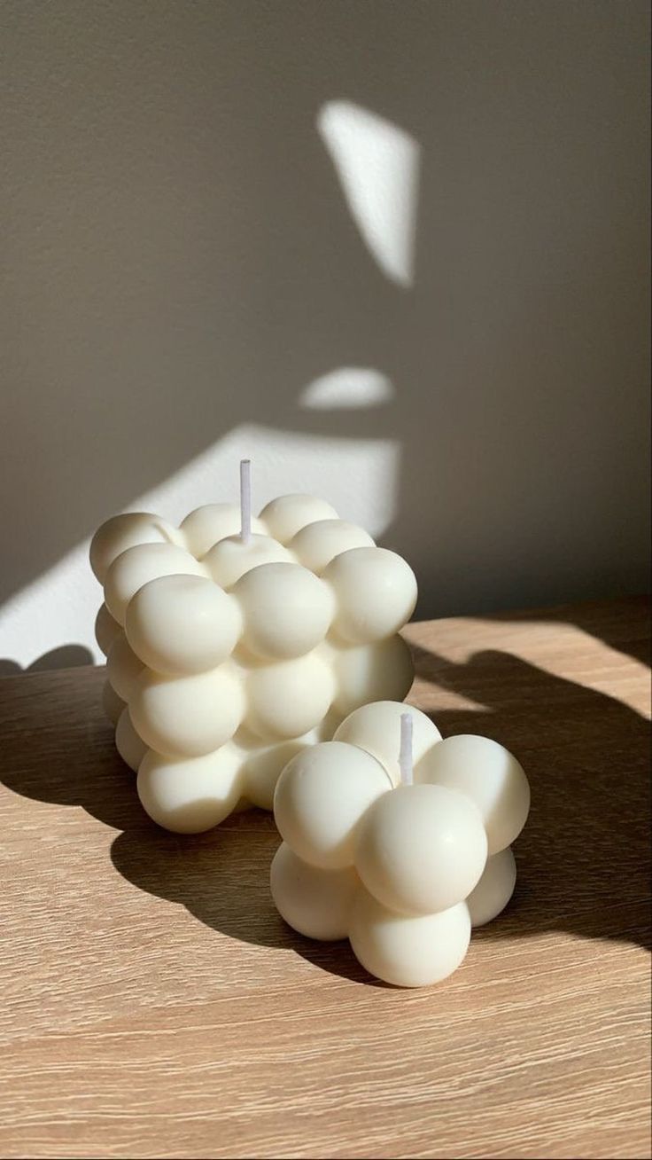 White Bubble Candle